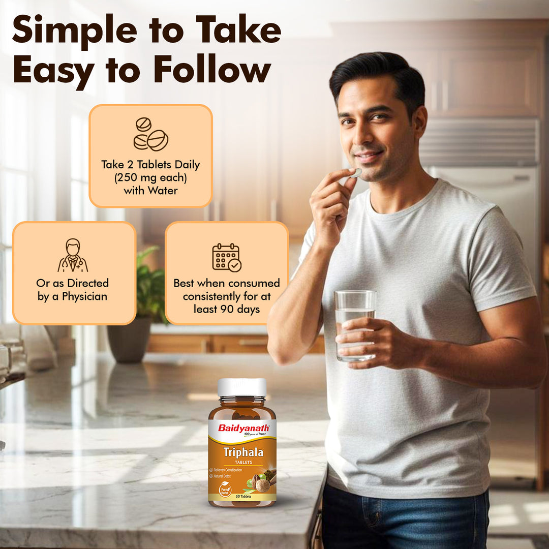 Baidyanath Triphala Tablets 60 Tablets ( Pack of 2)