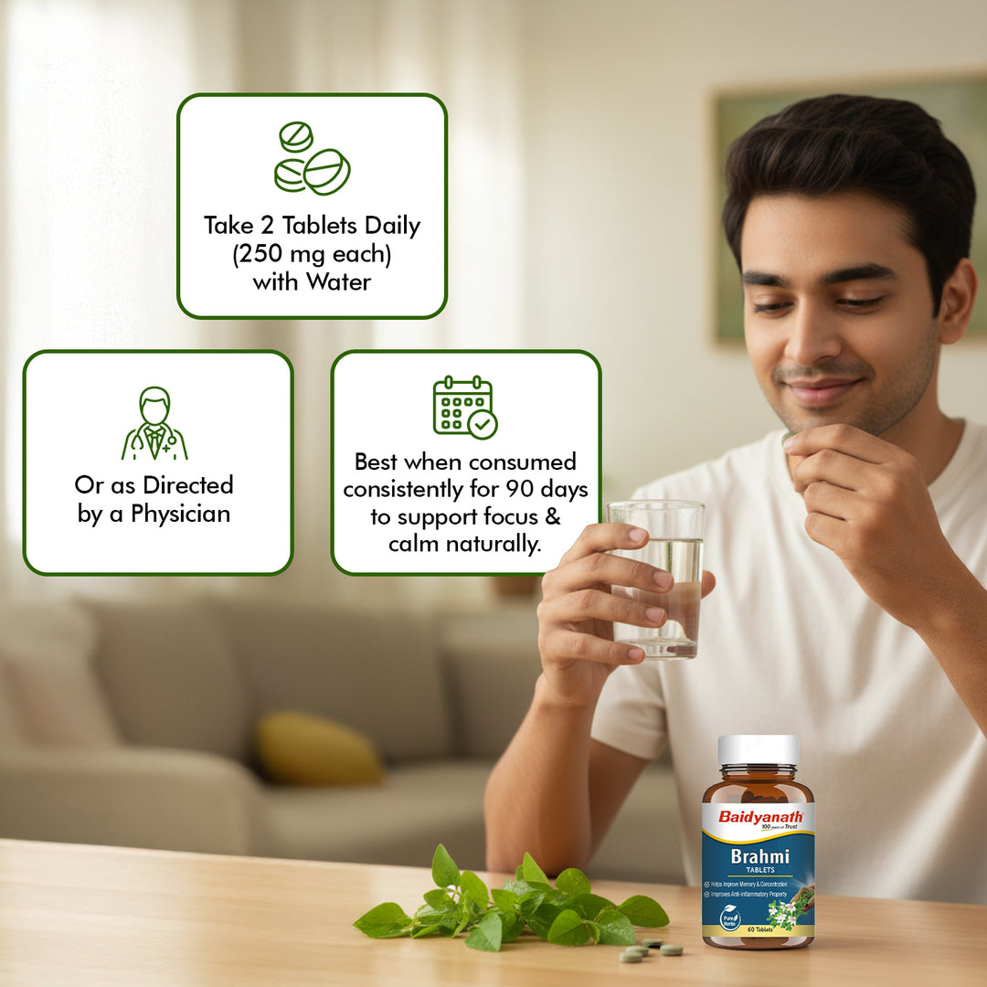Baidyanath Brahmi Tablets (60 Tablets)