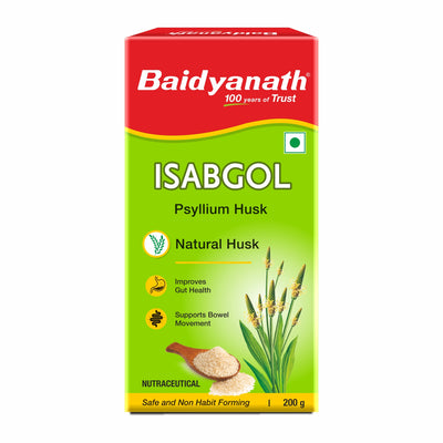Baidyanath Isabgol (Psyllium Husk) Powder - 200 gm | Healthy Digestive Tract | Rich Source Of Dietary Fibre, Gluten Free | Effectively Relieves Constipation | Supplement For Digestion  (Pack of 1)