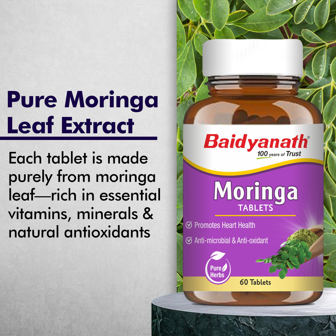 Baidyanath Moringa Tablets (60 Tablets) | Helps in maintaining overall health and wellness