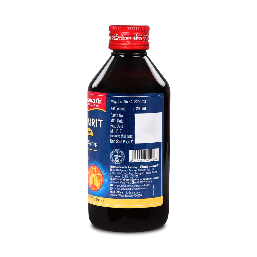 Baidyanath Kasamrit Herbal and Ayurvedic Cough Syrup (450 ml)