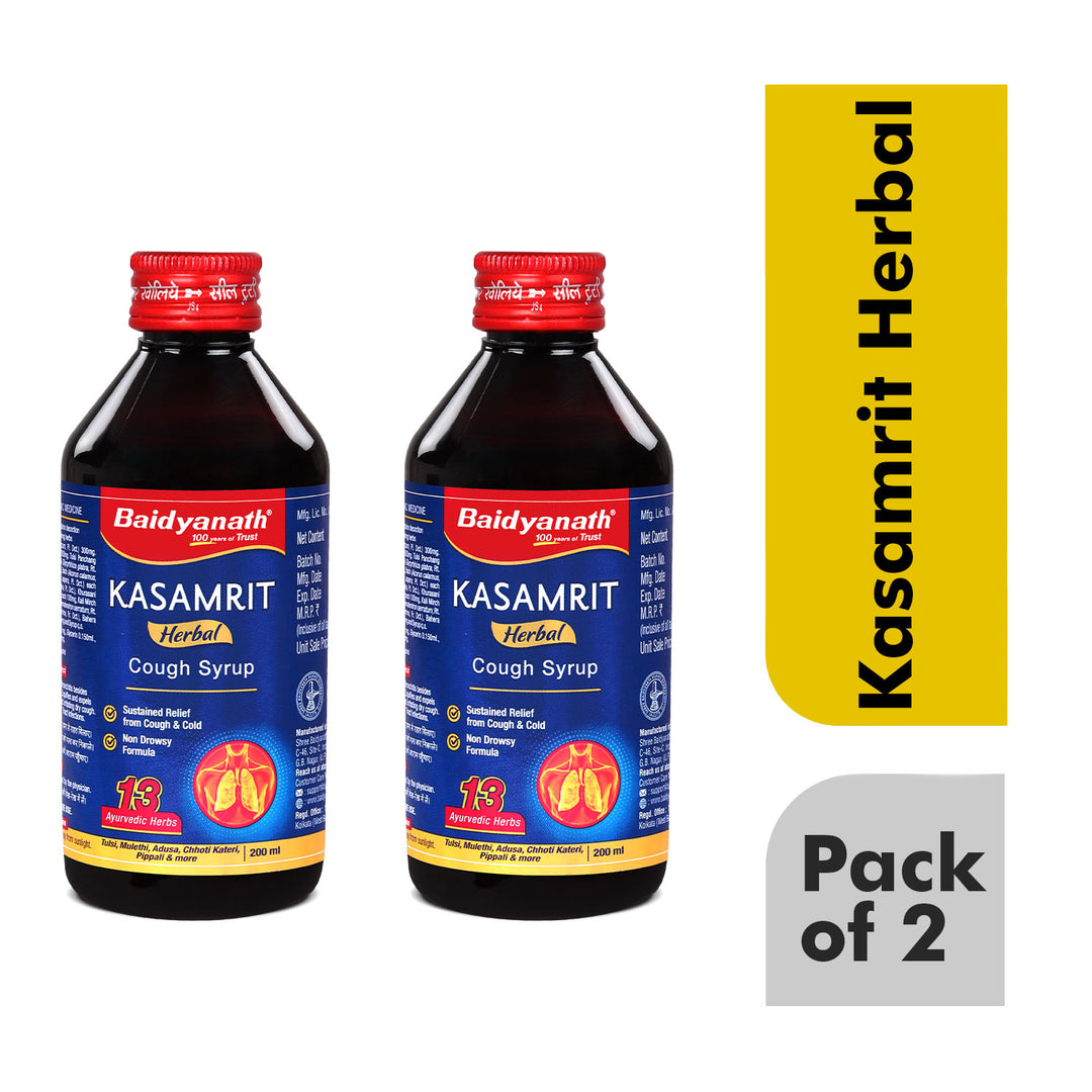 Baidyanath Kasamrit Herbal and Ayurvedic Cough Syrup (200 ml)