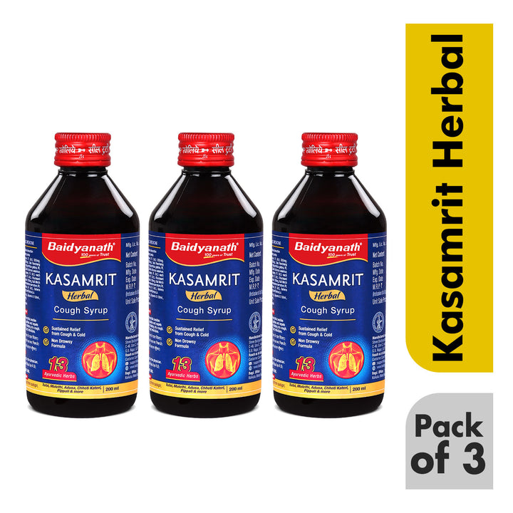 Baidyanath Kasamrit Herbal and Ayurvedic Cough Syrup (200 ml)