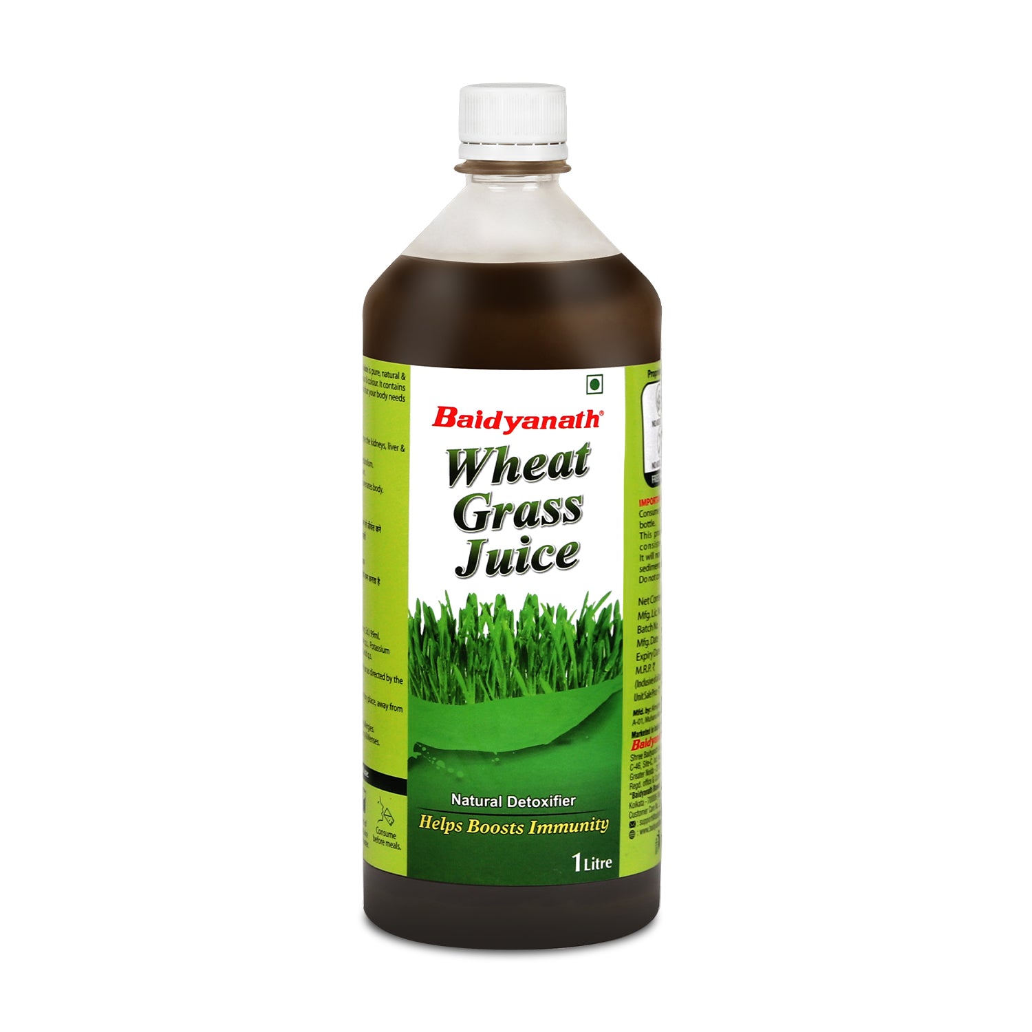 Baidyanath Wheatgrass Juice 1 L Natural Detoxifier Herbal Suppleme