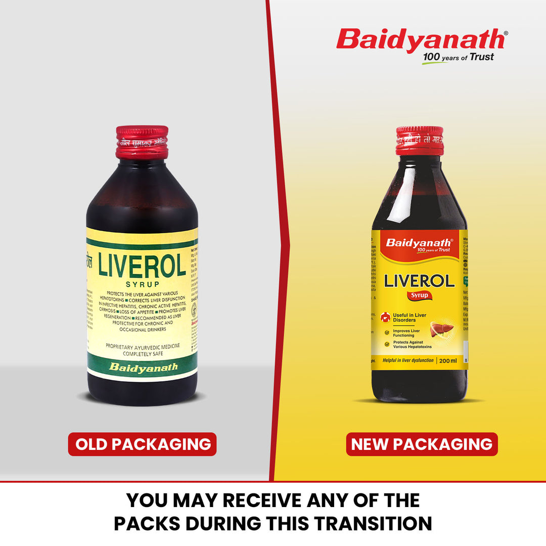 Baidyanath Liverol Syrup (200 ml) for Comprehensive Liver care