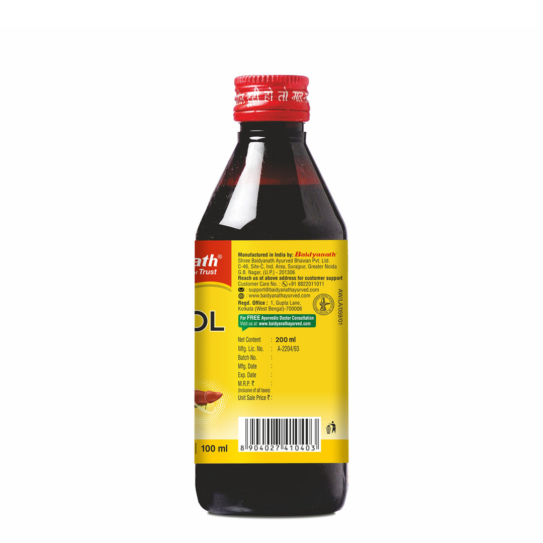 Baidyanath Liverol Syrup (200 ml) for Comprehensive Liver care