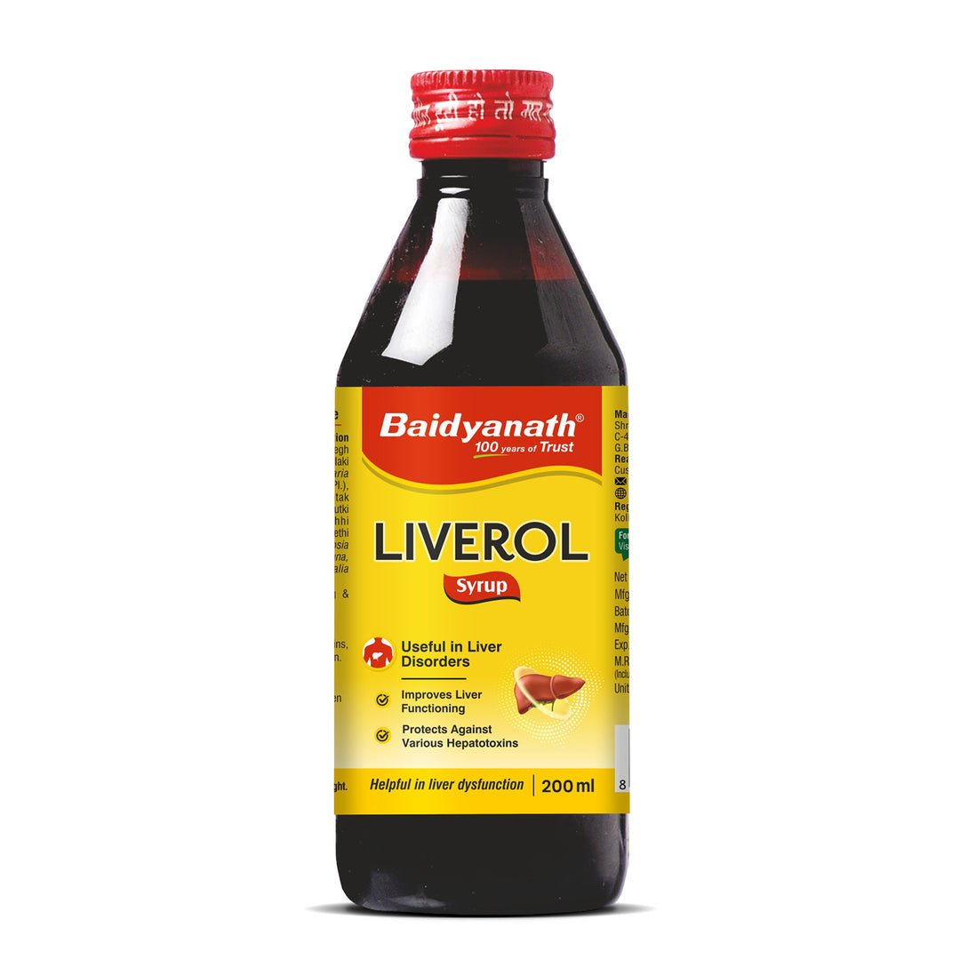 Baidyanath Liverol Syrup (200 ml) for Comprehensive Liver care