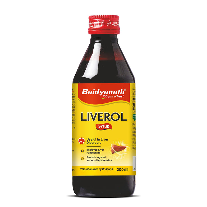 Baidyanath Liverol Syrup (200 ml) for Comprehensive Liver care