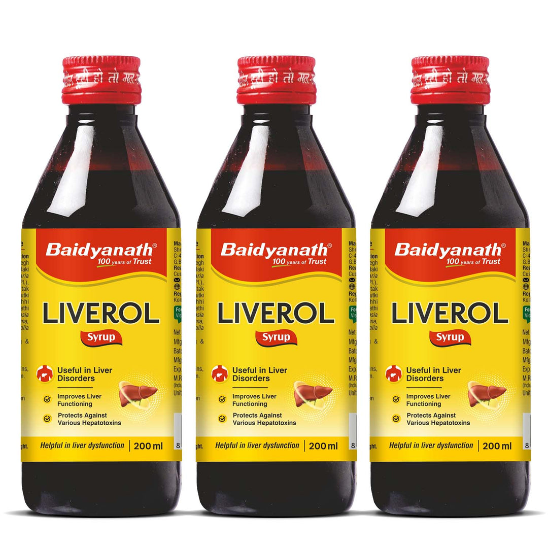 Baidyanath Liverol Syrup (200 ml) for Comprehensive Liver care