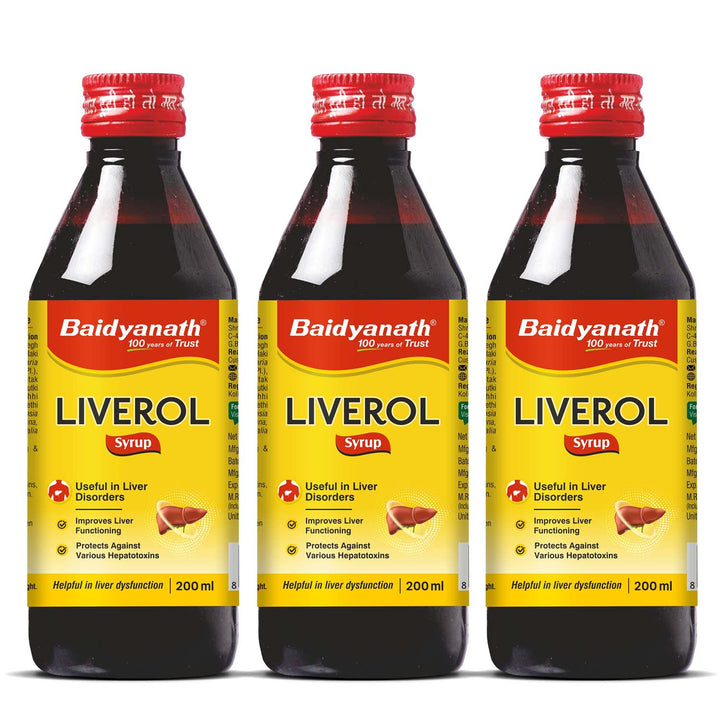 Baidyanath Liverol Syrup (200 ml) for Comprehensive Liver care