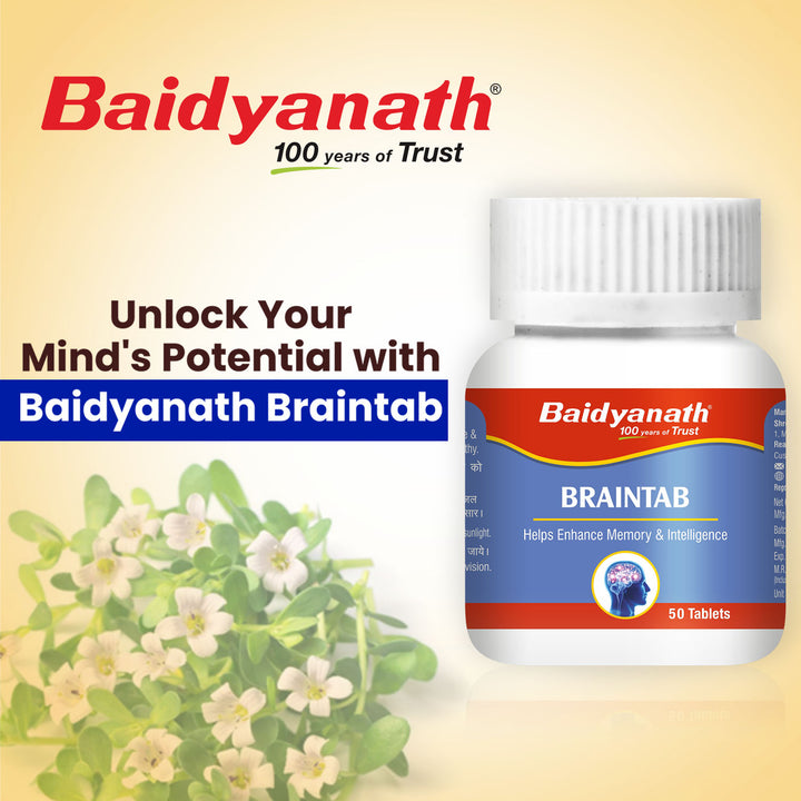 Baidyanath Braintab helps in Stress and Loss of Memory 50 Tablets