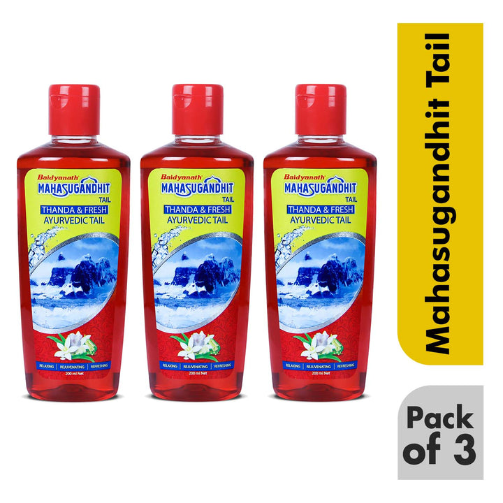 Baidyanath Mahasugandhit Tail – 200 ml Ayurvedic Oil | Helps to Calms the mind, Induces Deep Relaxation