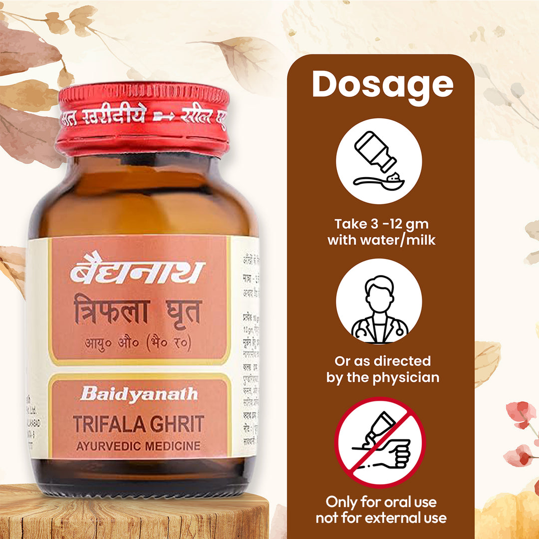 Baidyanath Triphala Ghrit |Helps in Vision, Better eye-sight & eye disorders |Relieves Dry Eyes & Eye Pain| Pack of 1 (100 gram)