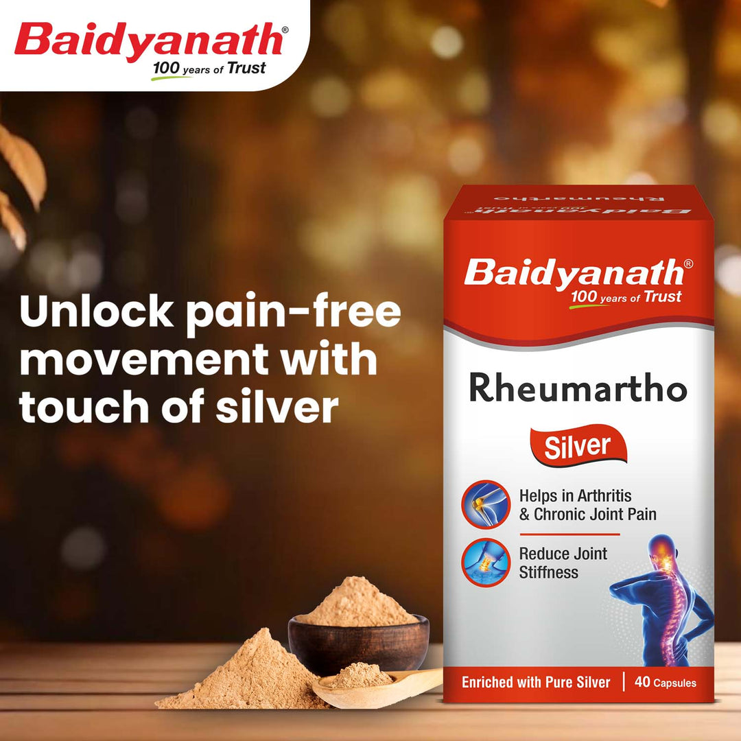 Baidyanath Rheumartho Silver 40 Capsules | Enriched with Pure Sliver