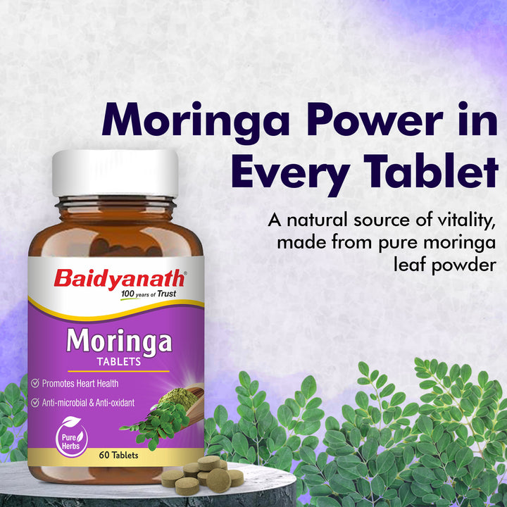 Baidyanath Moringa Tablets (60 Tablets) | Helps in maintaining overall health and wellness