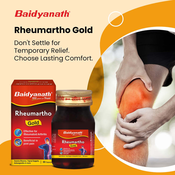 Baidyanath Rheumartho Gold (30 Capsules) | Enriched with Pure Gold