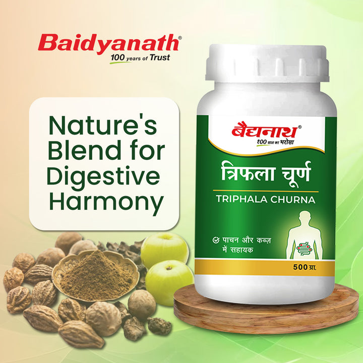 Baidyanath Triphala Churna 500g | Ayurvedic Herbal Powder for Digestion & Detox | Natural Gut Health Support
