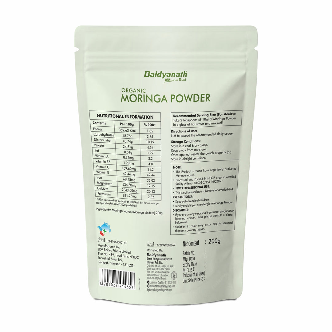 Baidyanath Organic Moringa Powder- 200 Gm