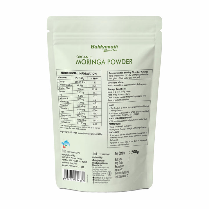 Baidyanath Organic Moringa Powder- 200 Gm