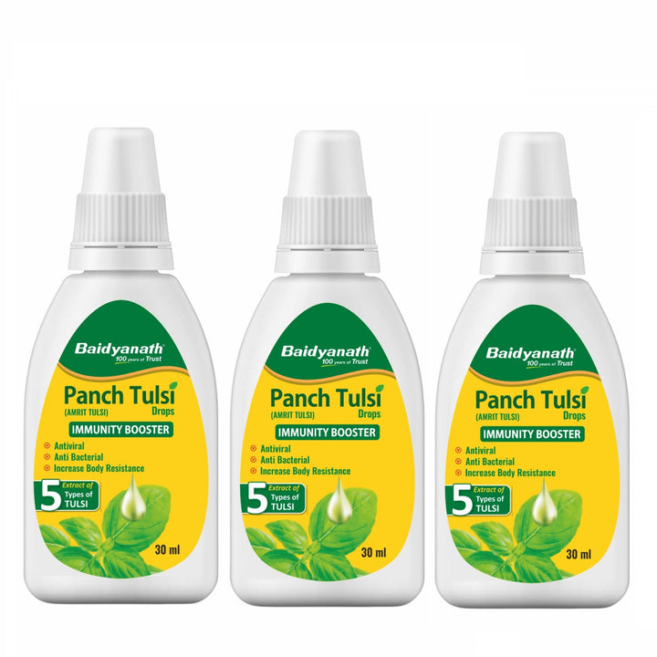 Baidyanath Panch Tulsi Drops - 30 ml | Natural Immunity Booster with Goodness of Five Types of Tulsi (Pack of 1)