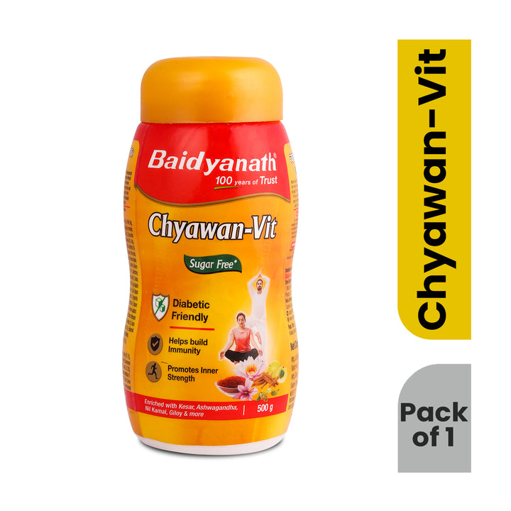 Baidyanath Sugarfree Chyawan-Vit Specially Formulated Chyawanprash With No Added Sugar- With Benefits Of Amla, Ashwagandha And Almonds| Ayurvedic Immunity Booster