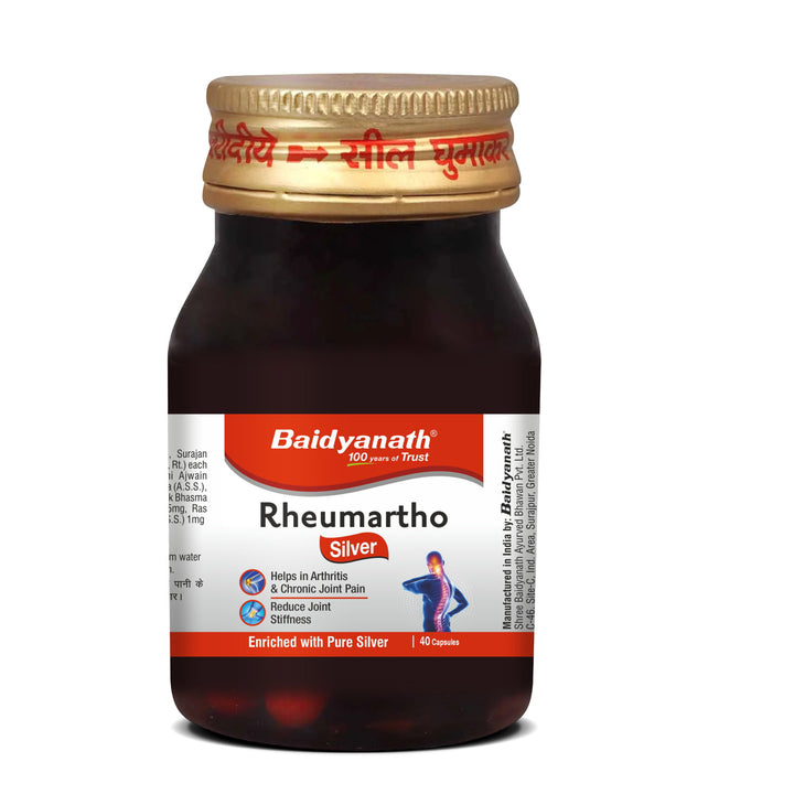 Baidyanath Rheumartho Silver 40 Capsules | Enriched with Pure Sliver