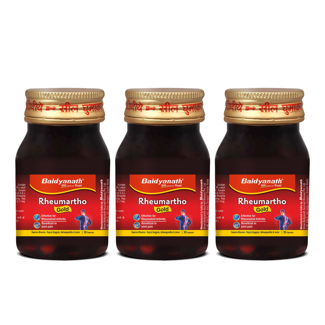Baidyanath Rheumartho Gold (30 Capsules) | Enriched with Pure Gold