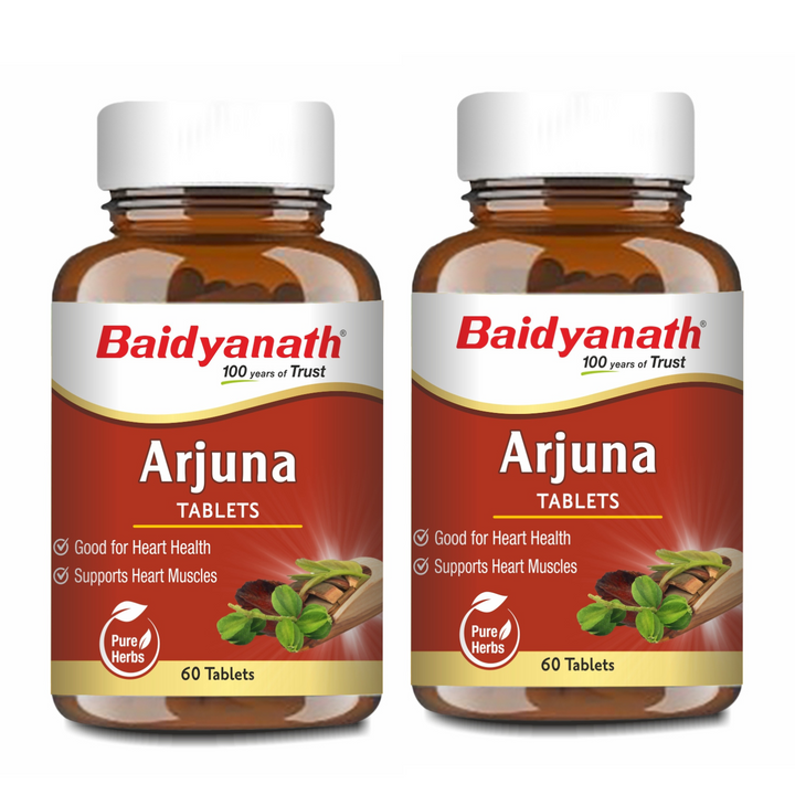 Baidyanath Arjuna Tablets 60 Tabs for Healthy Heart | Helps to maintains Blood & pressure Sugar Level