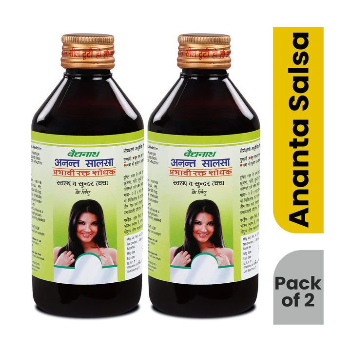 Baidyanath Anant Salsa an effective blood purifier for healthy glowing skin 200 ml