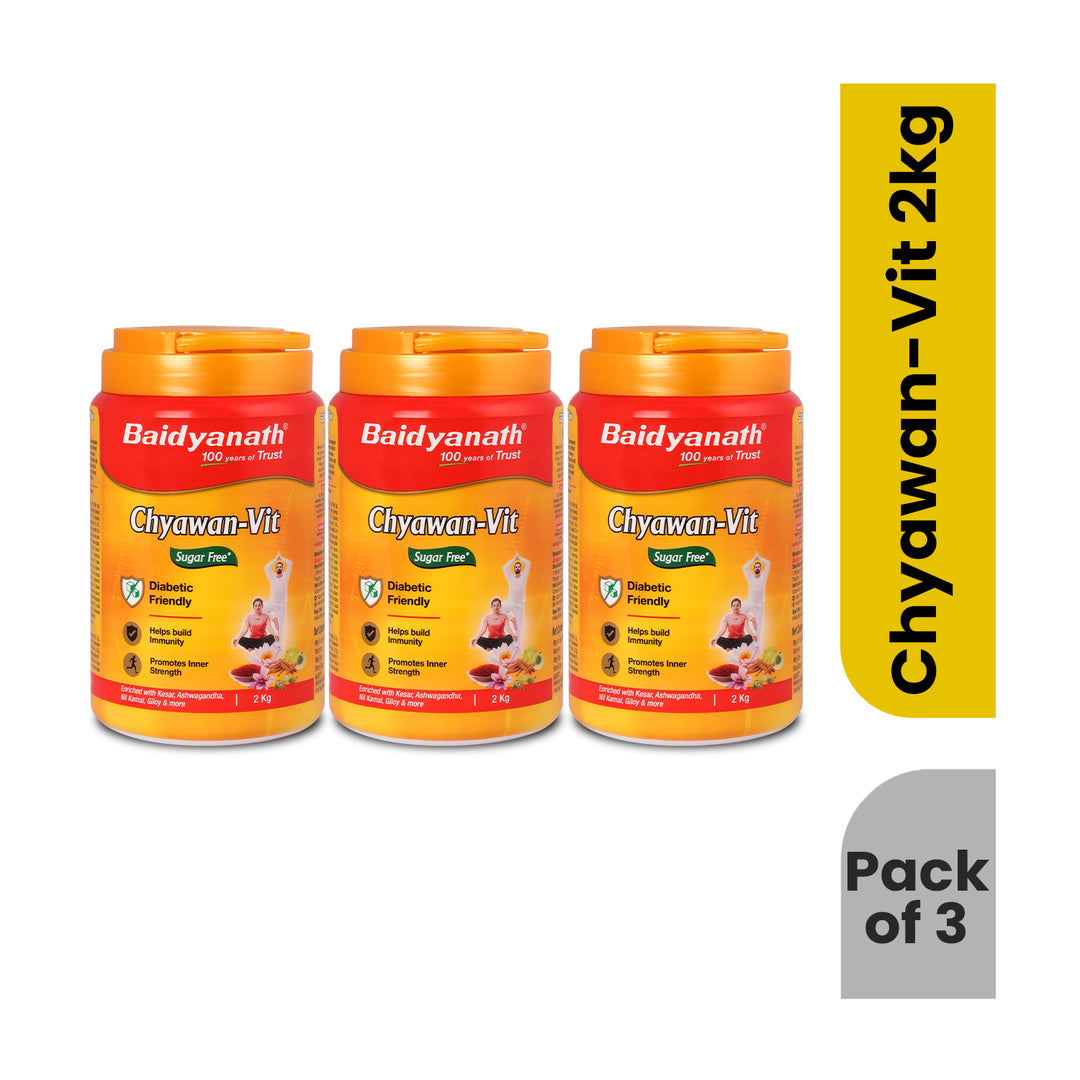 Baidyanath Sugarfree Chyawan Chyawanprash -Vit 2 Kg- With No Added Sugar- With Benefits Of Amla, Ashwagandha and Almonds| Ayurvedic Immunity Booster