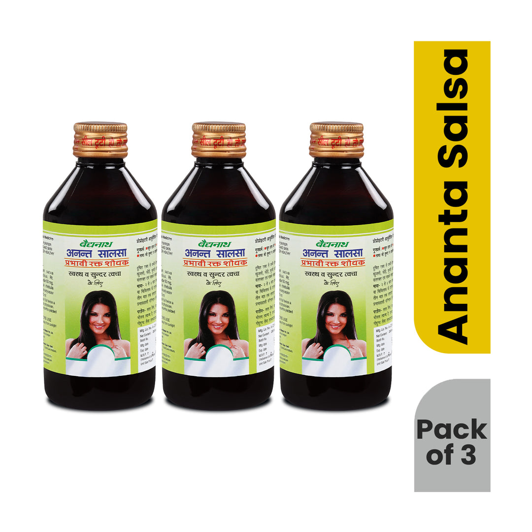 Baidyanath Anant Salsa an effective blood purifier for healthy glowing skin 200 ml