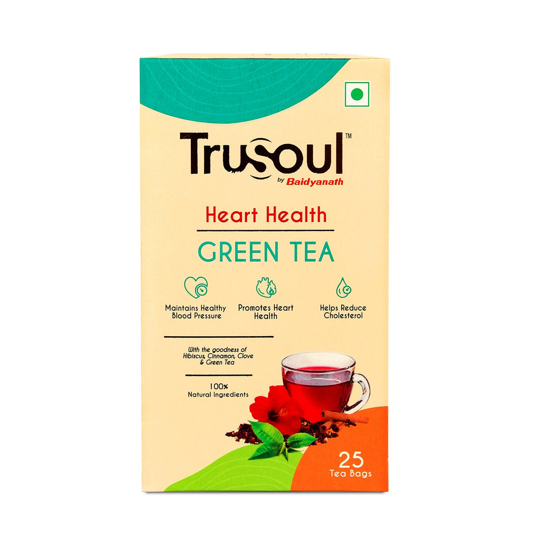 TruSoul By Baidyanath Natural Herbal Heart and Health Green Tea -25 bags