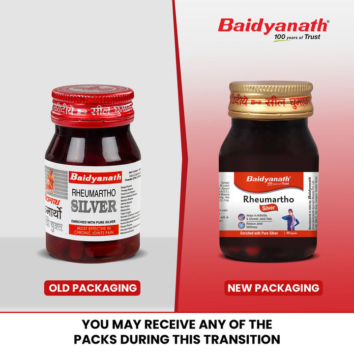 Baidyanath Rheumartho Silver 40 Capsules | Enriched with Pure Sliver
