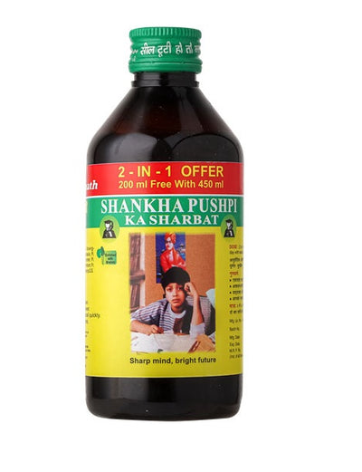 Baidyanath Shankhpushpi Sharbat 450 ml with 200ml Free