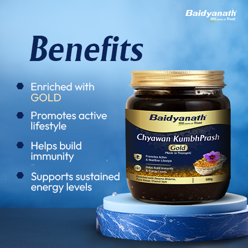 Baidyanath Chyawan Kumbhprash Premium chyawanprash Gold 500GM