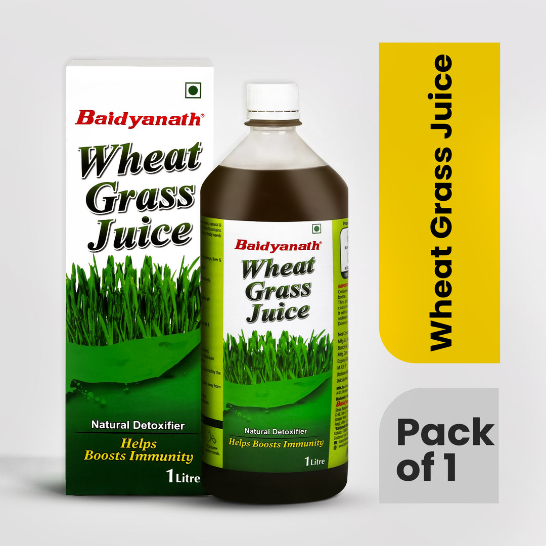 Baidyanath Wheatgrass Juice 1 L – Natural Detoxifier - Herbal Supplement to Help boost Immunity, Purifies blood Improves digestion & metabolism