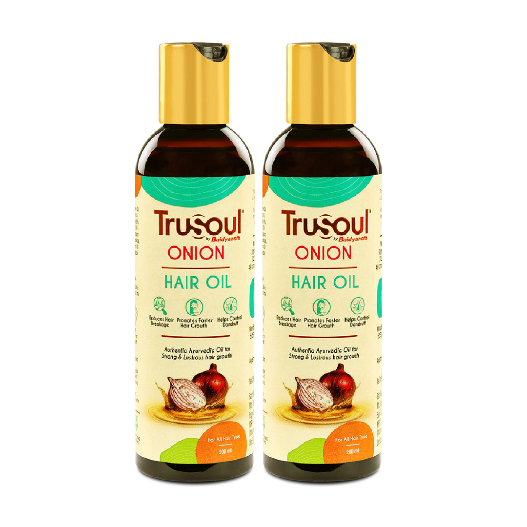 TruSoul By Baidyanath Onion Hair Oil-200ml | Hair Oil for Hair Growth and Hair Fall Control