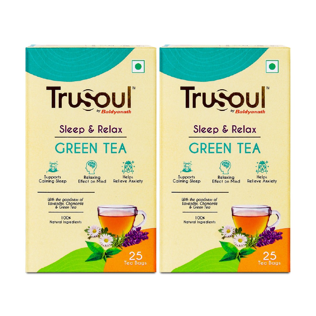 TruSoul By Baidyanath Natural Herbal Sleep and Relax Green Tea-25 bags