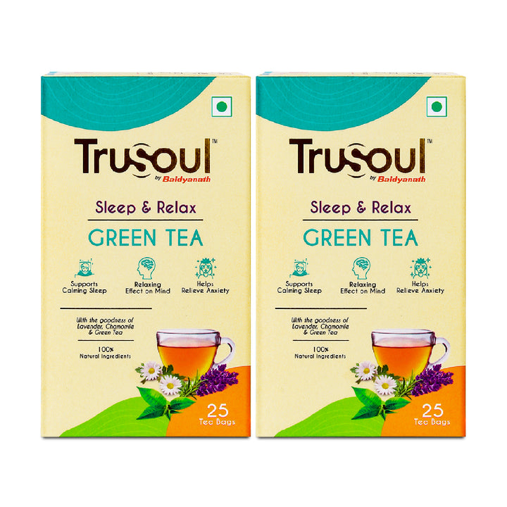 TruSoul By Baidyanath Natural Herbal Sleep and Relax Green Tea-25 bags