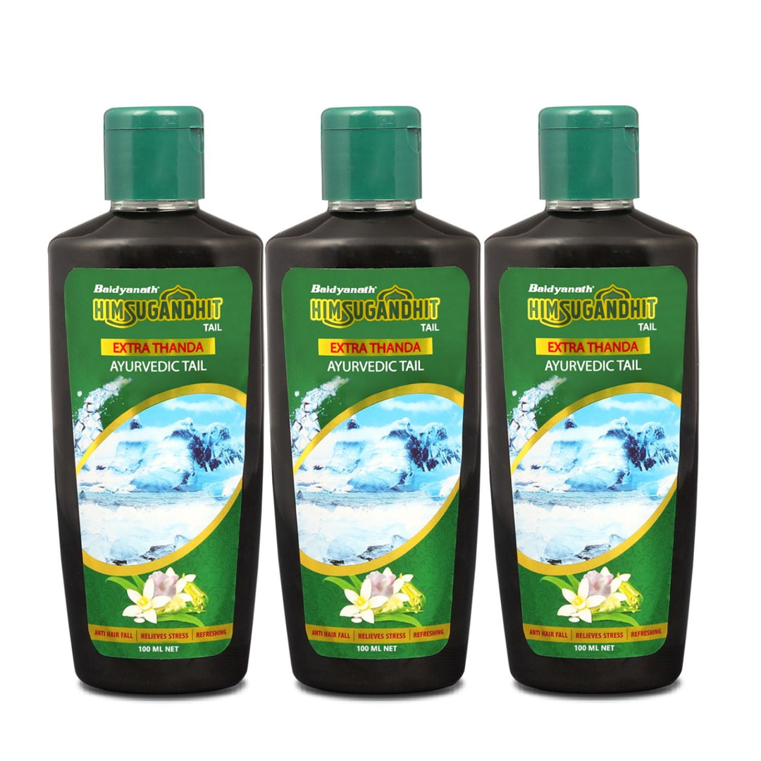 Baidyanath Himsugandhit Tail - 100 ml | Ayurvedic Thanda Tel | Helps to Relieve Headache, Fatigue,Tension & Sleeplessness | Relaxing & Refreshing Cooling Effect (Pack of 1)