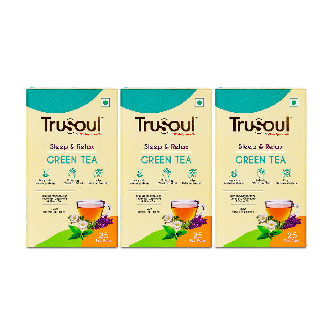TruSoul By Baidyanath Natural Herbal Sleep and Relax Green Tea-25 bags