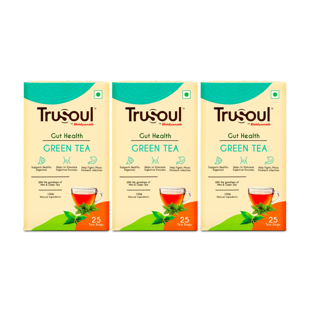TruSoul By Baidyanath Natural Herbal Gut Health Green Tea- 25 bags