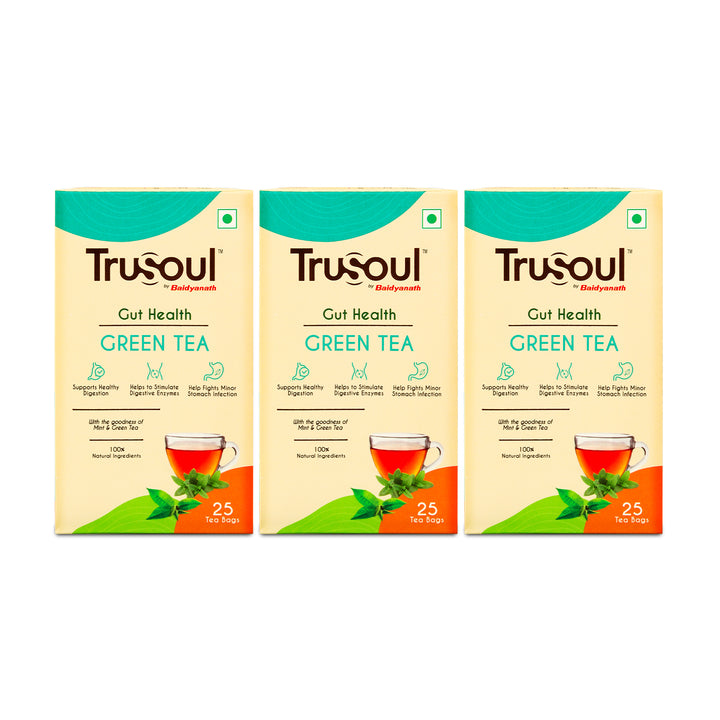 TruSoul By Baidyanath Natural Herbal Gut Health Green Tea- 25 bags