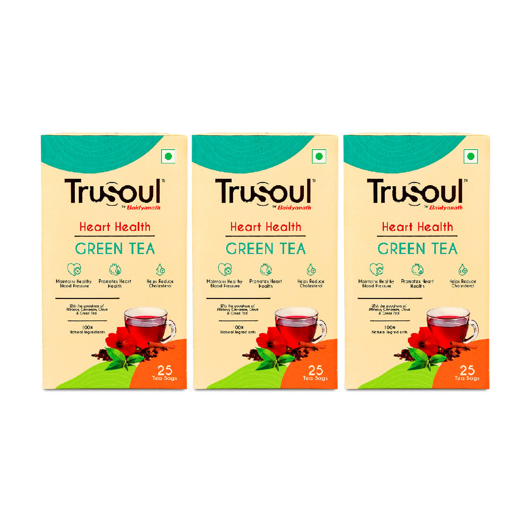 TruSoul By Baidyanath Natural Herbal Heart and Health Green Tea -25 bags