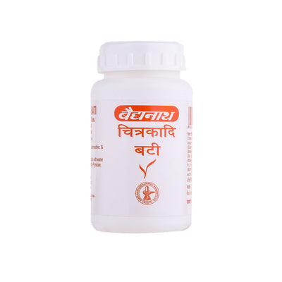 Baidyanath Chitrakadi Bati helps in dyspepsia, colic, gas trouble and tympanites 160 tablets