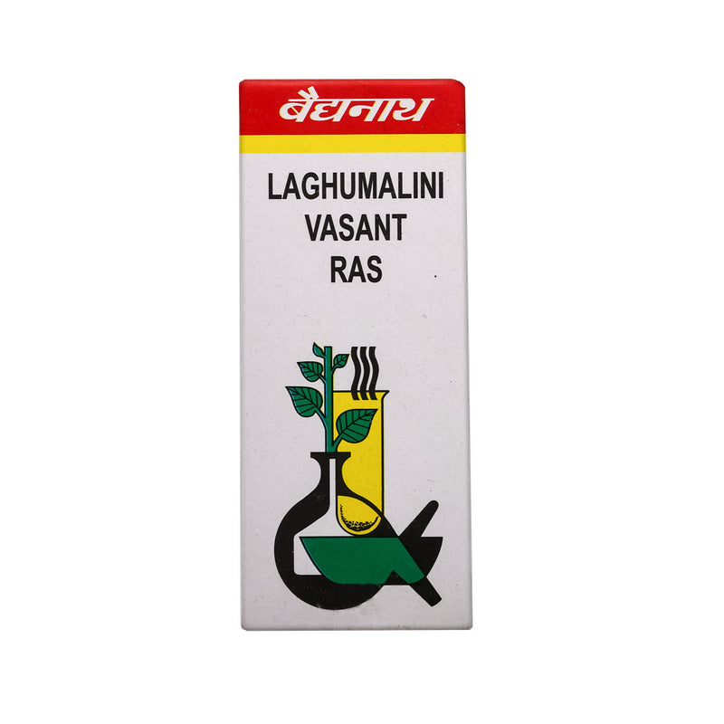 Baidyanath Laghumalini Basant Ras Helps in the treatment of Chronic fever, menorrhagia, eye disorders etc 40 tablets