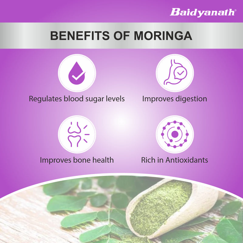 Baidyanath Moringa Tablets (60 Tablets), Pack of 2| Helps in maintaining overall health and wellness