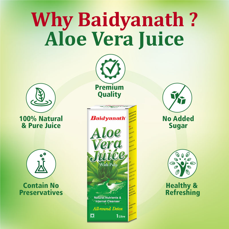 Baidyanath Aloe Vera Juice -1L* 3 Pack