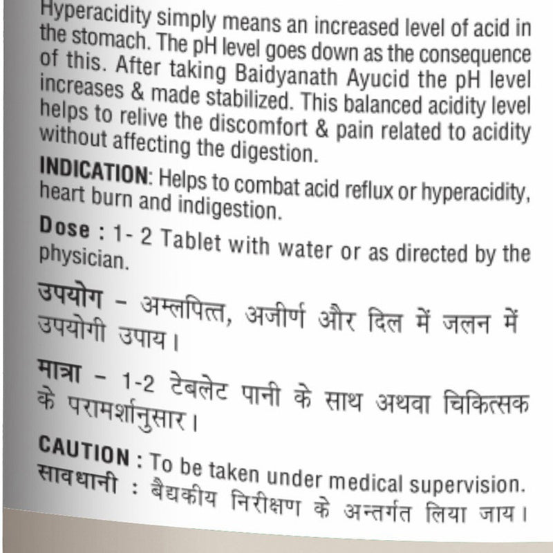 Baidyanath Ayucid Tablets 60 Tablets