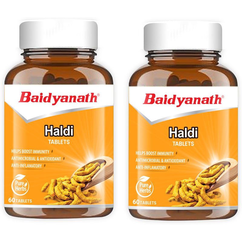 Baidyanath Haldi (Turmeric) Tablets (60 Tablets) Pack of 2